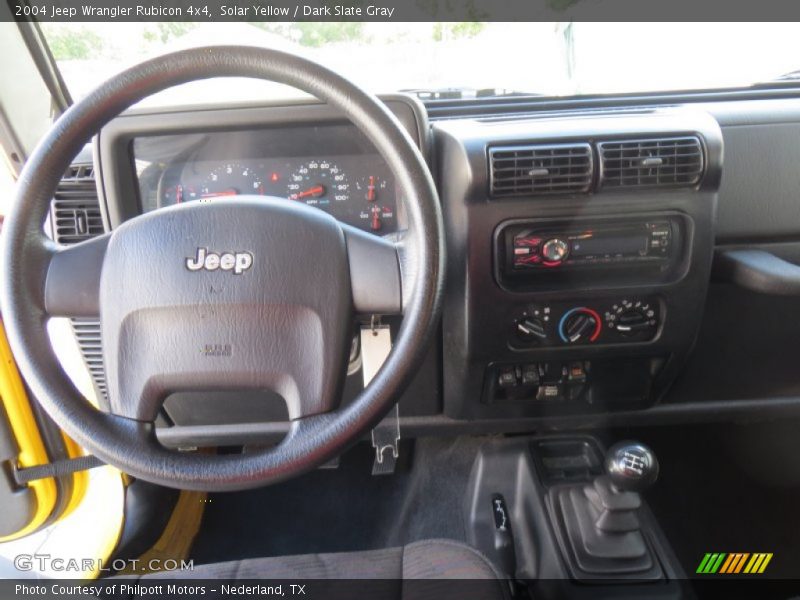 Solar Yellow / Dark Slate Gray 2004 Jeep Wrangler Rubicon 4x4