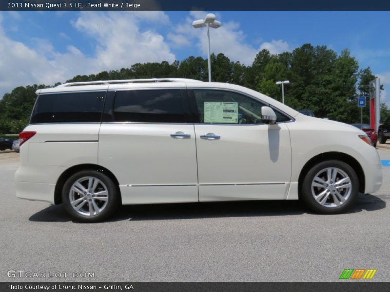 Pearl White / Beige 2013 Nissan Quest 3.5 LE