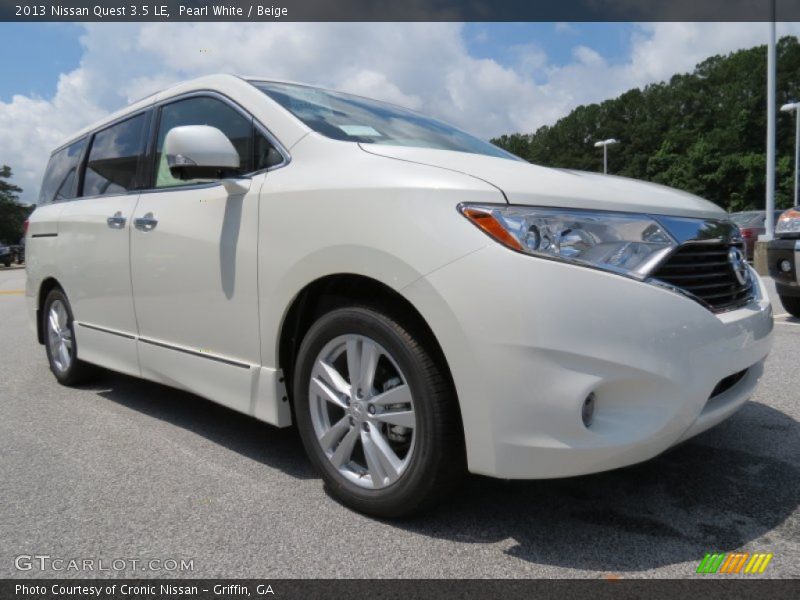 Pearl White / Beige 2013 Nissan Quest 3.5 LE