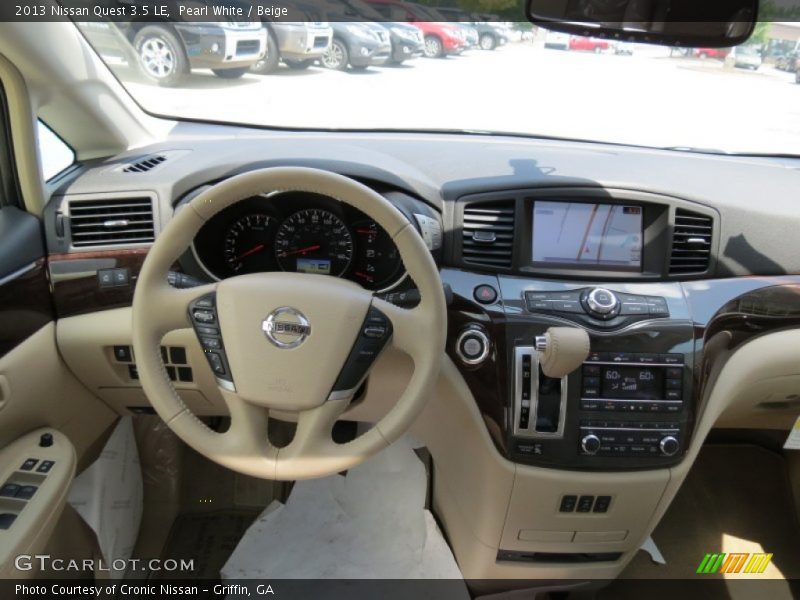 Pearl White / Beige 2013 Nissan Quest 3.5 LE