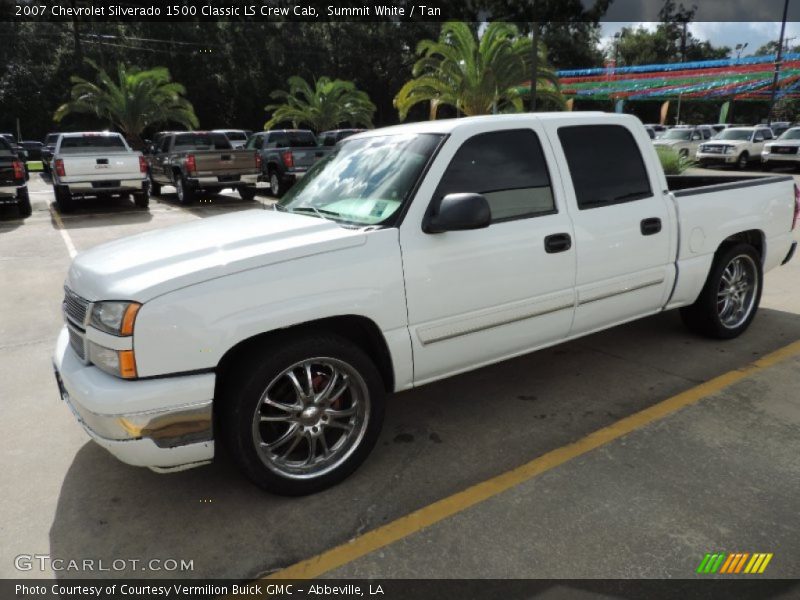 Summit White / Tan 2007 Chevrolet Silverado 1500 Classic LS Crew Cab