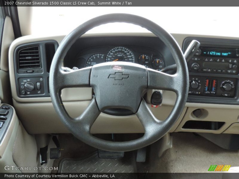 Summit White / Tan 2007 Chevrolet Silverado 1500 Classic LS Crew Cab