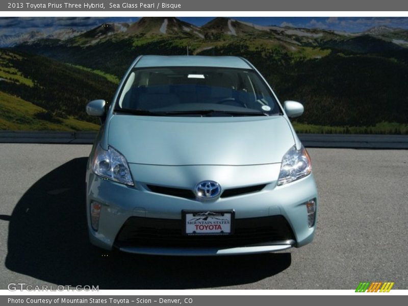 Sea Glass Pearl / Bisque 2013 Toyota Prius Three Hybrid