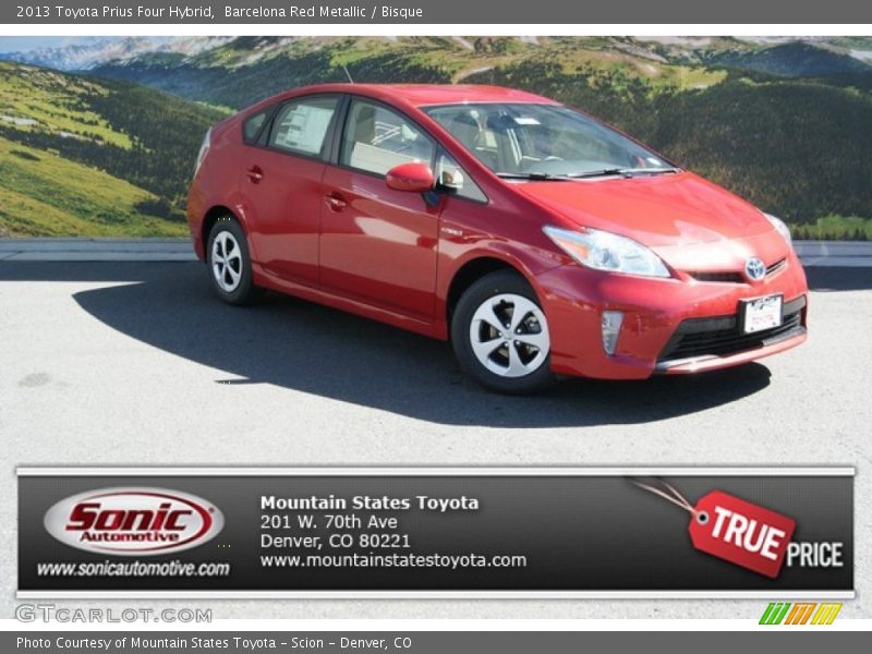 Barcelona Red Metallic / Bisque 2013 Toyota Prius Four Hybrid
