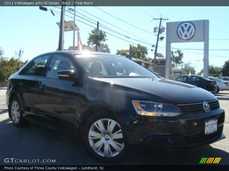 Black / Titan Black 2011 Volkswagen Jetta SE Sedan