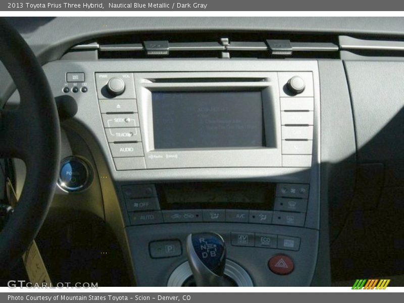 Nautical Blue Metallic / Dark Gray 2013 Toyota Prius Three Hybrid