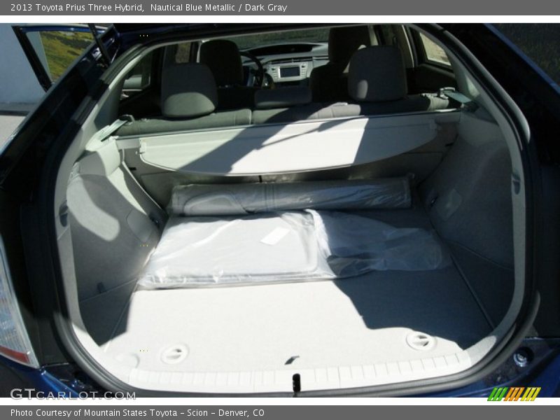 Nautical Blue Metallic / Dark Gray 2013 Toyota Prius Three Hybrid