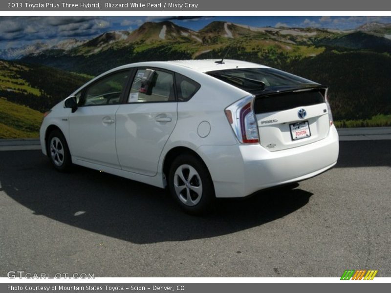 Blizzard White Pearl / Misty Gray 2013 Toyota Prius Three Hybrid