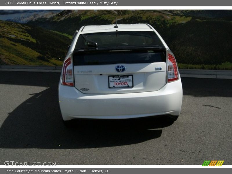 Blizzard White Pearl / Misty Gray 2013 Toyota Prius Three Hybrid