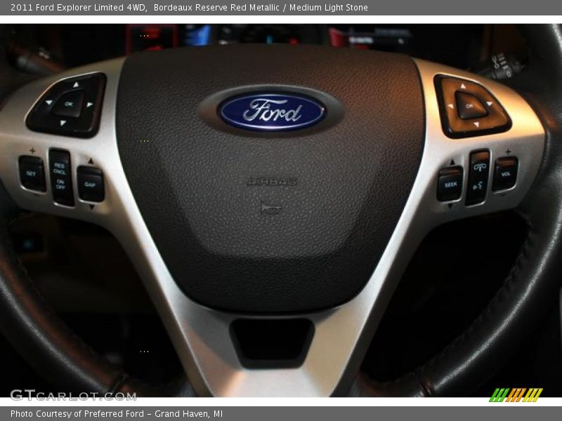 Bordeaux Reserve Red Metallic / Medium Light Stone 2011 Ford Explorer Limited 4WD
