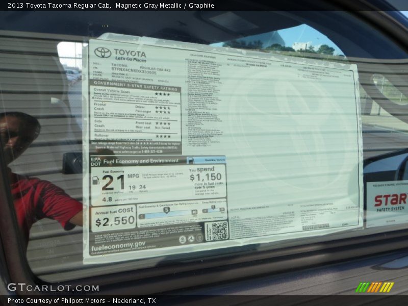 Magnetic Gray Metallic / Graphite 2013 Toyota Tacoma Regular Cab