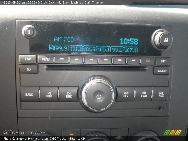 Summit White / Dark Titanium 2013 GMC Sierra 2500HD Crew Cab 4x4