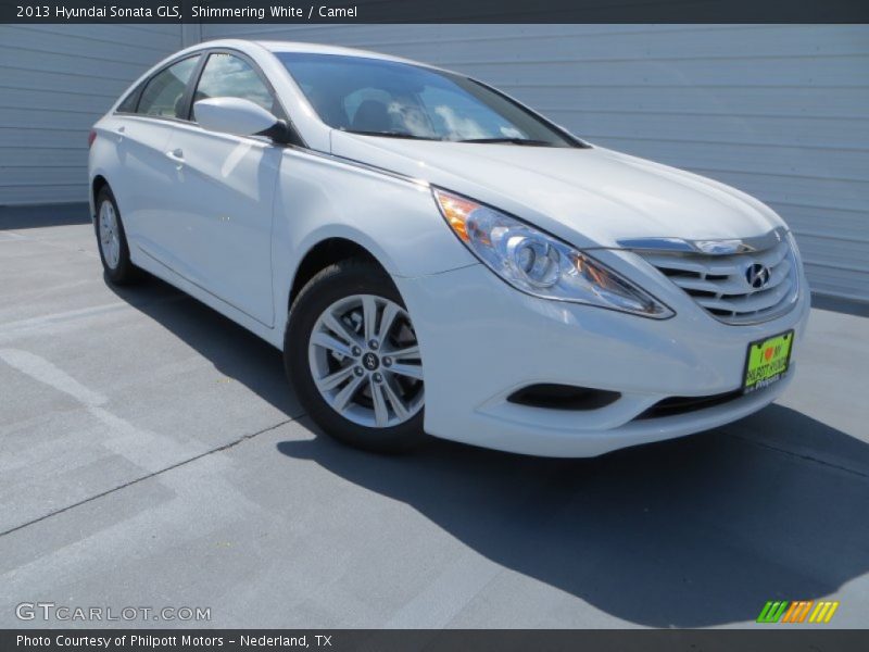 Shimmering White / Camel 2013 Hyundai Sonata GLS