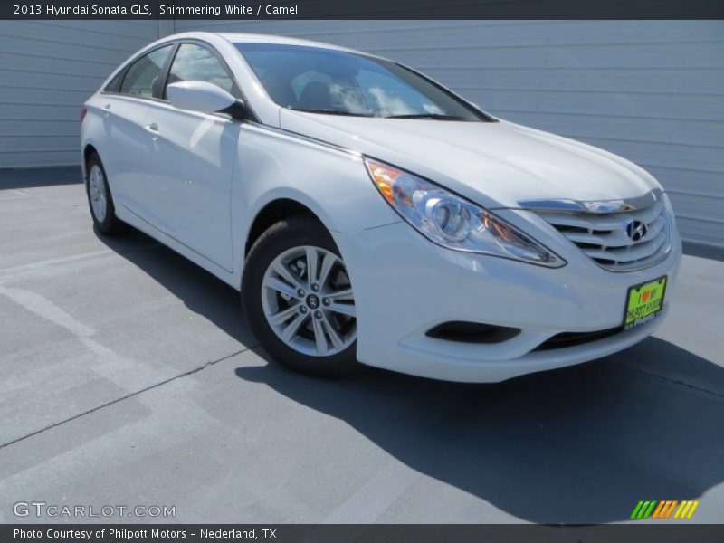 Shimmering White / Camel 2013 Hyundai Sonata GLS