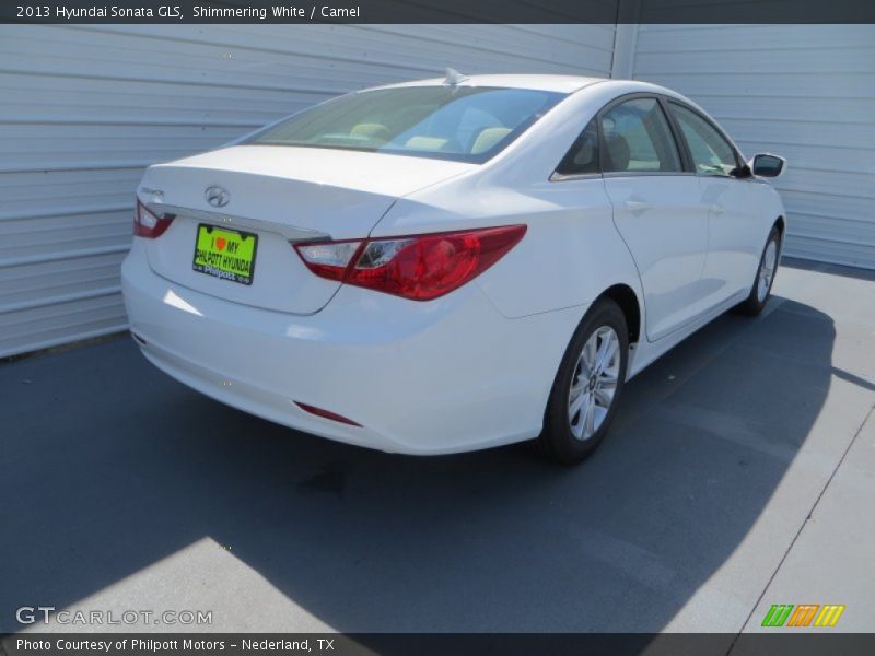 Shimmering White / Camel 2013 Hyundai Sonata GLS