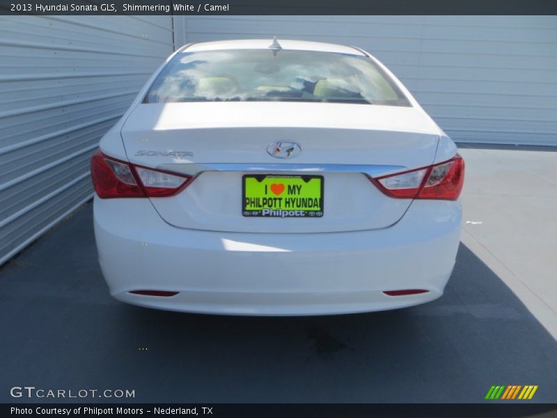 Shimmering White / Camel 2013 Hyundai Sonata GLS