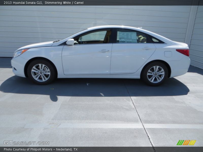 Shimmering White / Camel 2013 Hyundai Sonata GLS