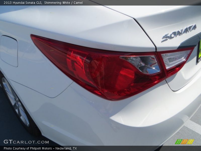 Shimmering White / Camel 2013 Hyundai Sonata GLS