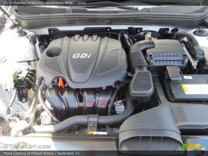 Shimmering White / Camel 2013 Hyundai Sonata GLS