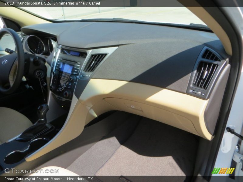 Shimmering White / Camel 2013 Hyundai Sonata GLS