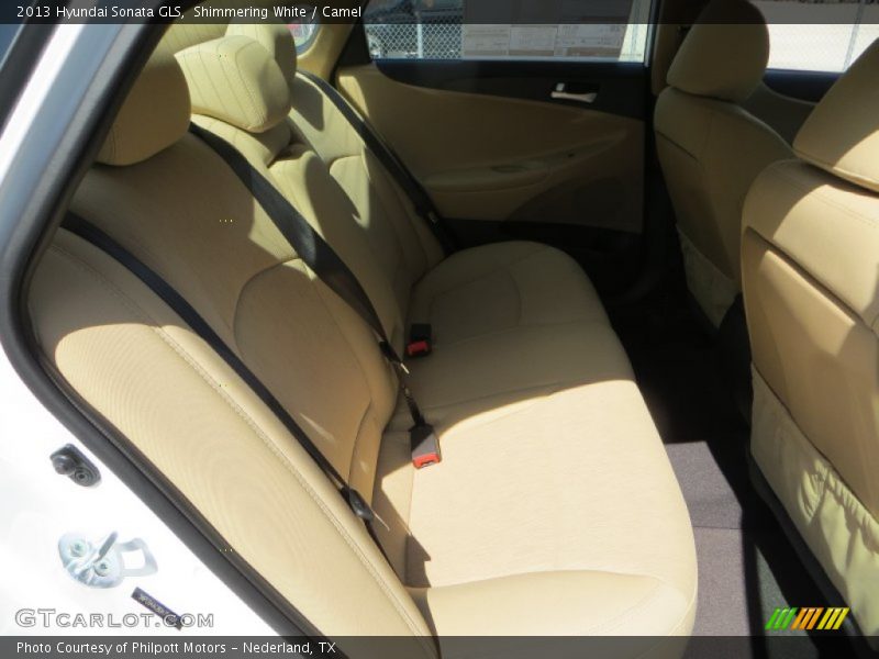 Shimmering White / Camel 2013 Hyundai Sonata GLS