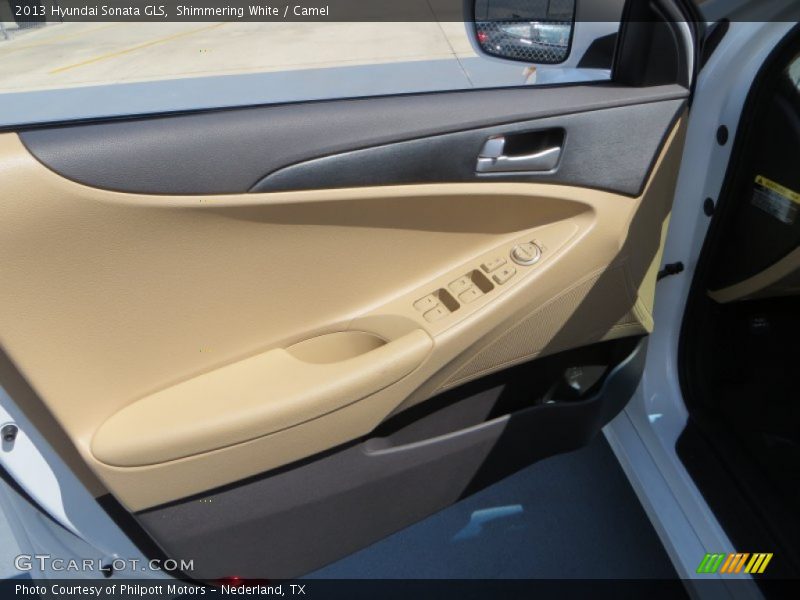 Shimmering White / Camel 2013 Hyundai Sonata GLS