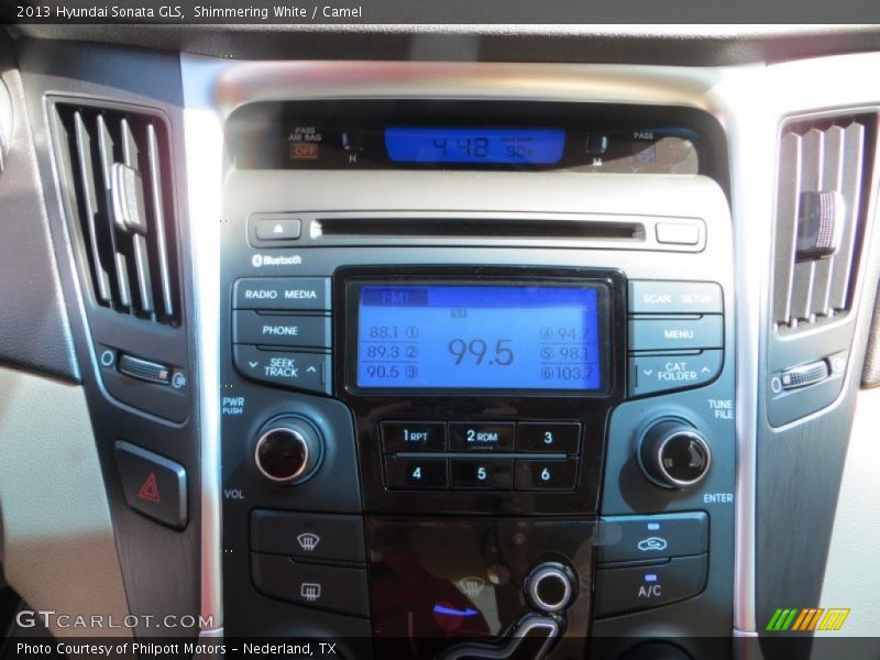 Shimmering White / Camel 2013 Hyundai Sonata GLS