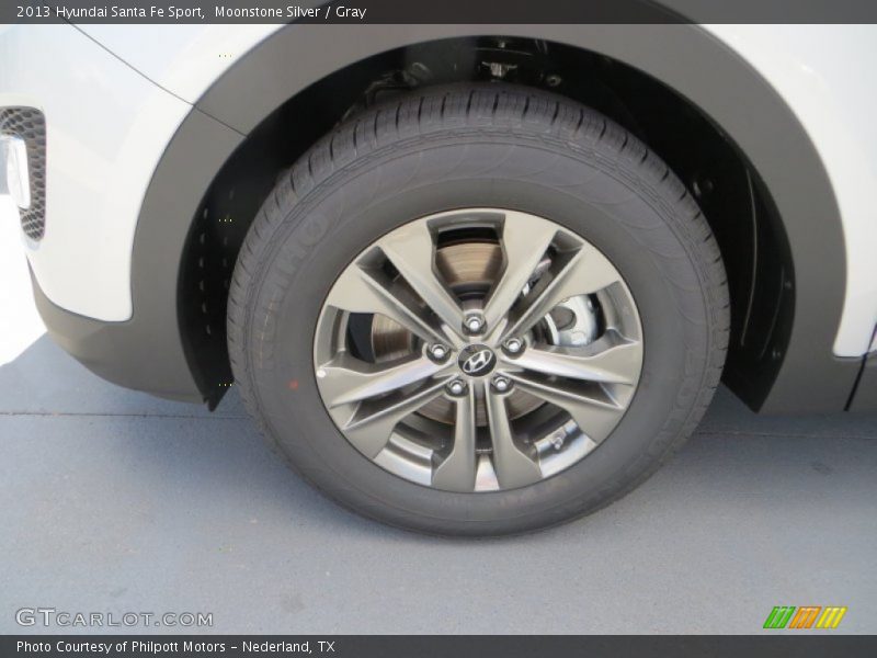 Moonstone Silver / Gray 2013 Hyundai Santa Fe Sport