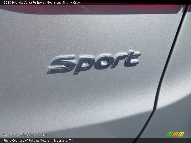 Moonstone Silver / Gray 2013 Hyundai Santa Fe Sport