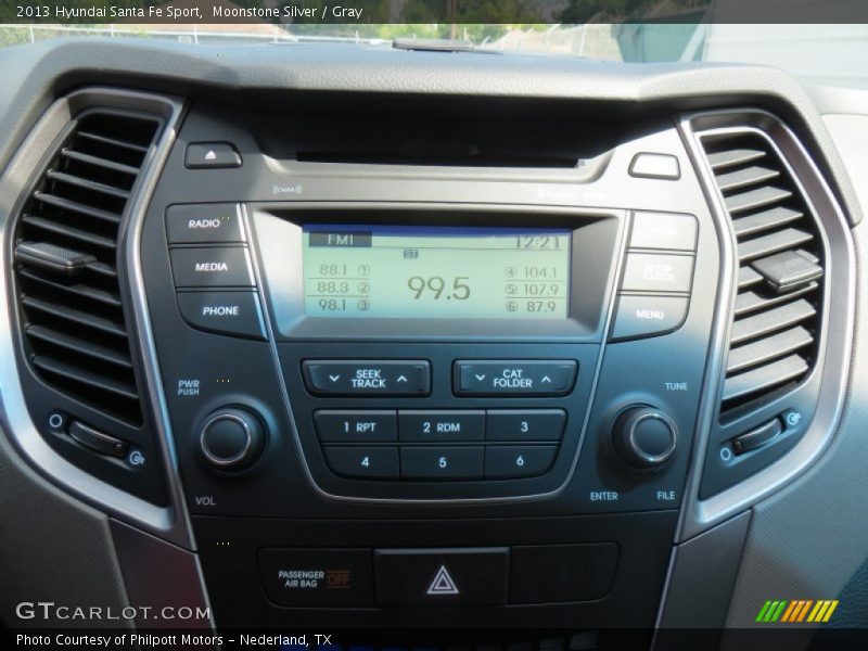 Moonstone Silver / Gray 2013 Hyundai Santa Fe Sport