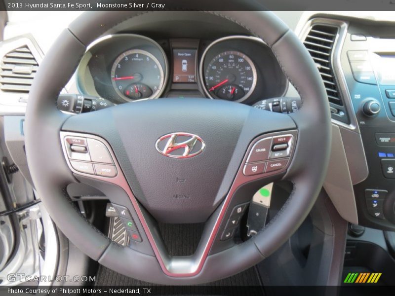 Moonstone Silver / Gray 2013 Hyundai Santa Fe Sport