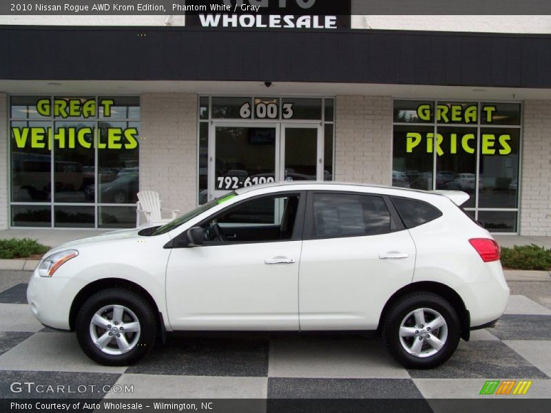 Phantom White / Gray 2010 Nissan Rogue AWD Krom Edition
