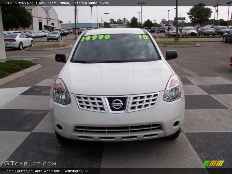 Phantom White / Gray 2010 Nissan Rogue AWD Krom Edition