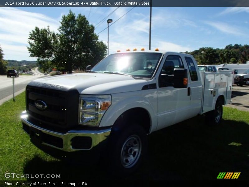 Oxford White / Steel 2014 Ford F350 Super Duty XL SuperCab 4x4 Utility Truck