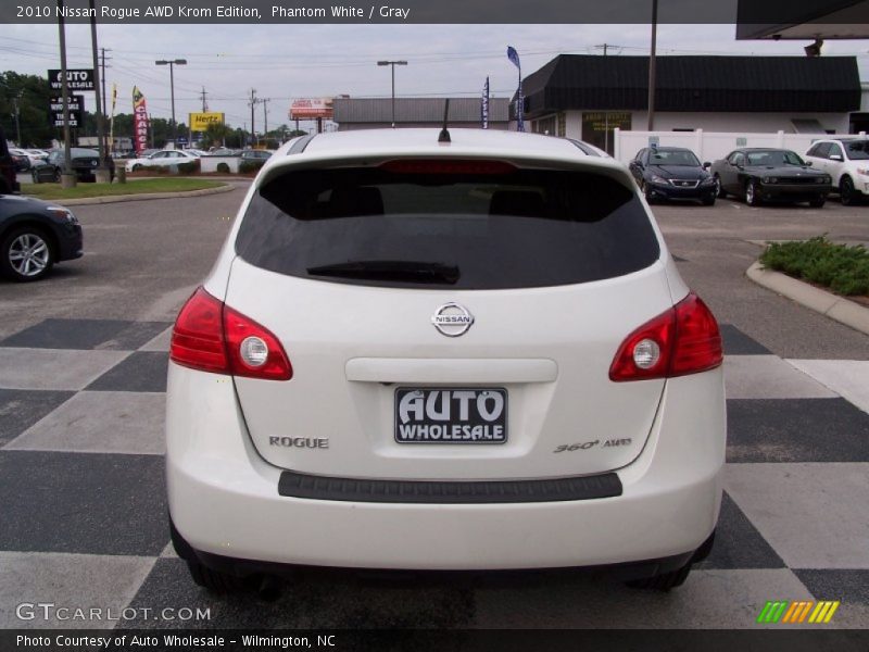 Phantom White / Gray 2010 Nissan Rogue AWD Krom Edition