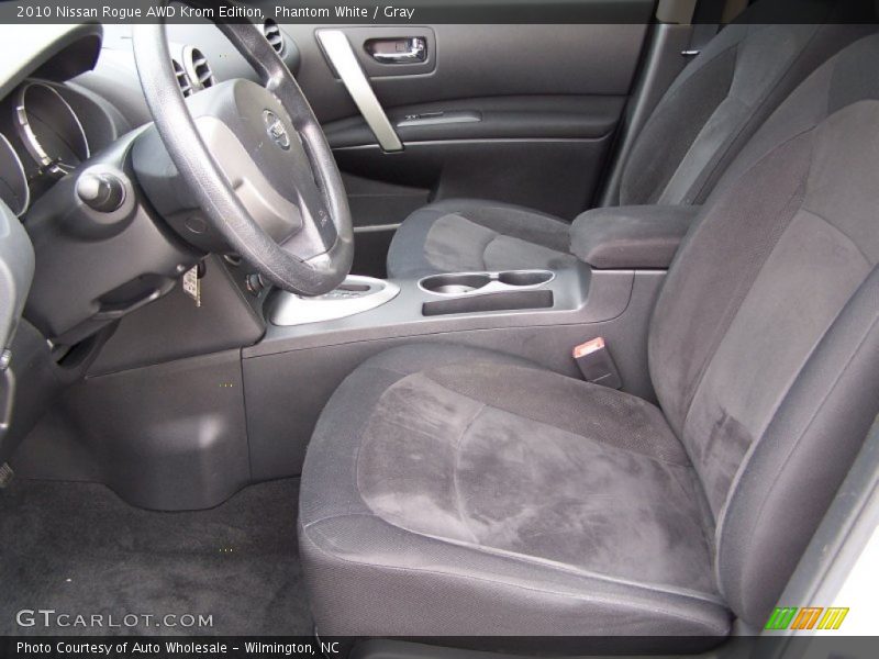 Phantom White / Gray 2010 Nissan Rogue AWD Krom Edition