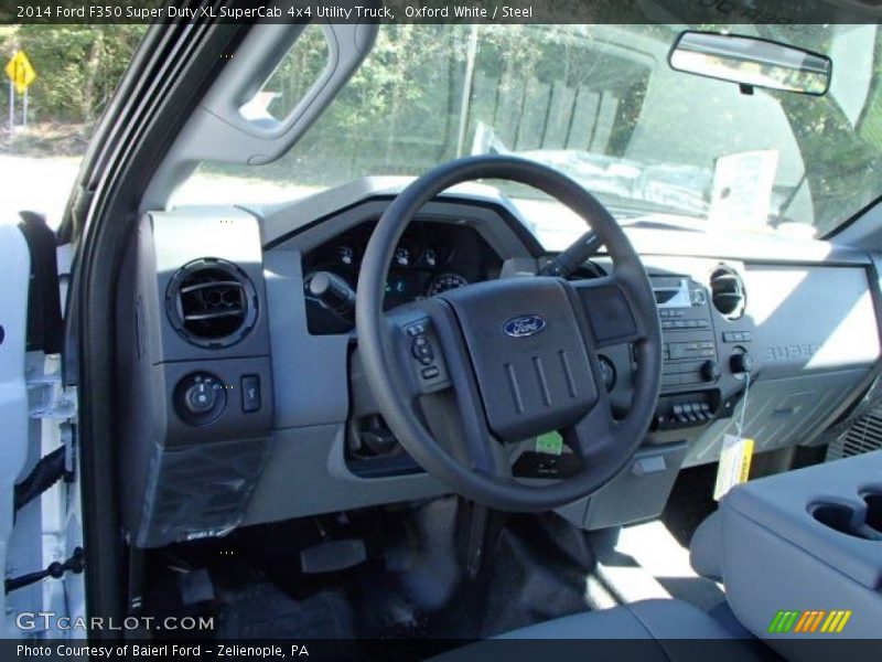 Oxford White / Steel 2014 Ford F350 Super Duty XL SuperCab 4x4 Utility Truck