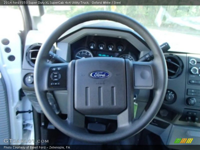  2014 F350 Super Duty XL SuperCab 4x4 Utility Truck Steering Wheel