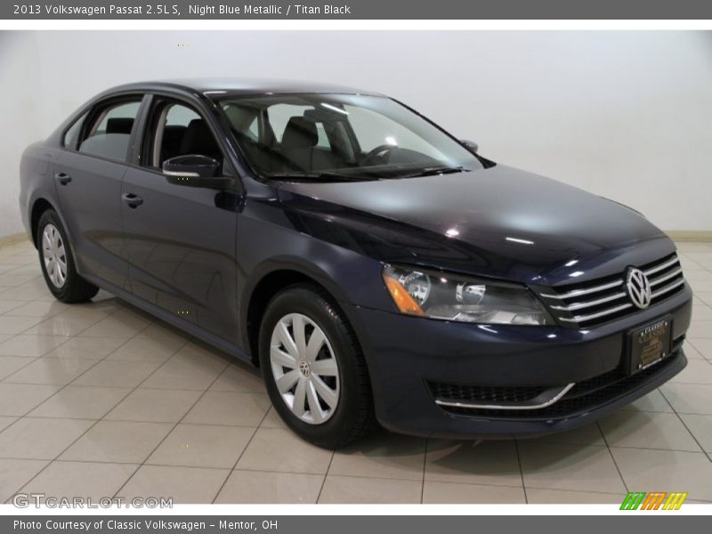 Night Blue Metallic / Titan Black 2013 Volkswagen Passat 2.5L S