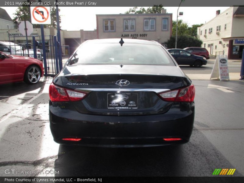 Pacific Blue Pearl / Gray 2011 Hyundai Sonata GLS