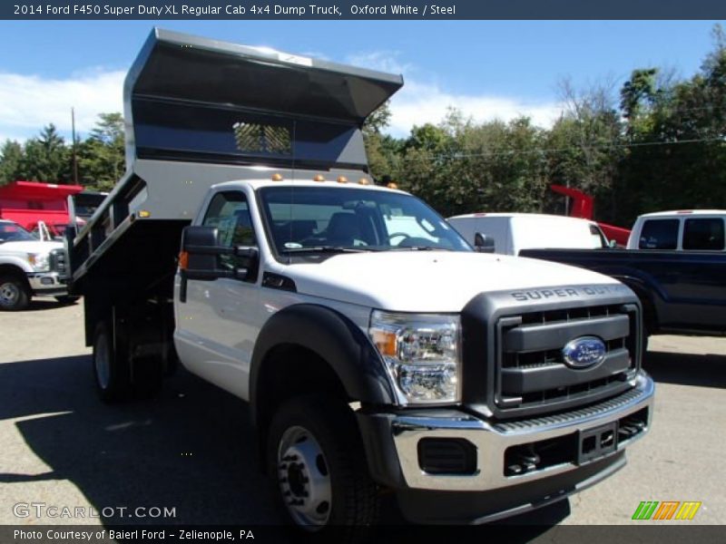 Oxford White / Steel 2014 Ford F450 Super Duty XL Regular Cab 4x4 Dump Truck