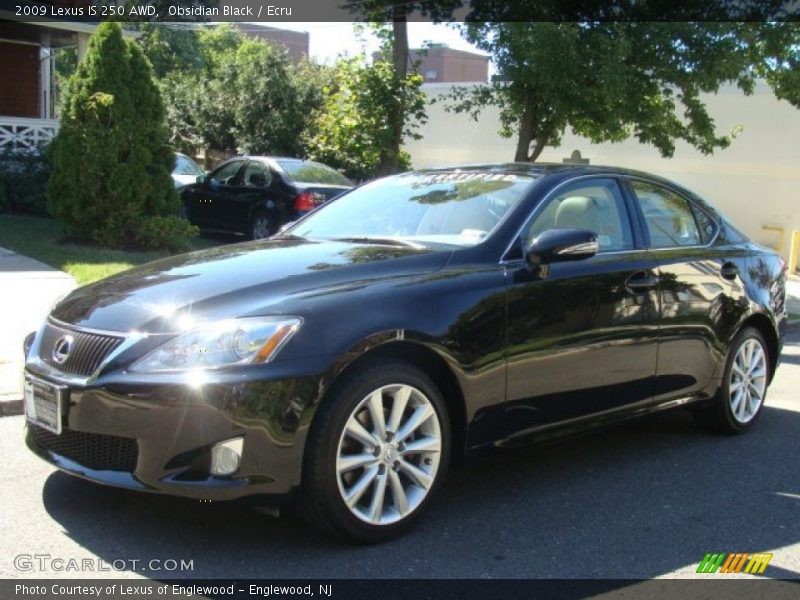 Obsidian Black / Ecru 2009 Lexus IS 250 AWD