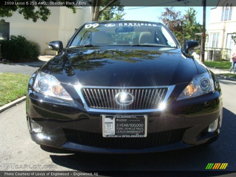 Obsidian Black / Ecru 2009 Lexus IS 250 AWD