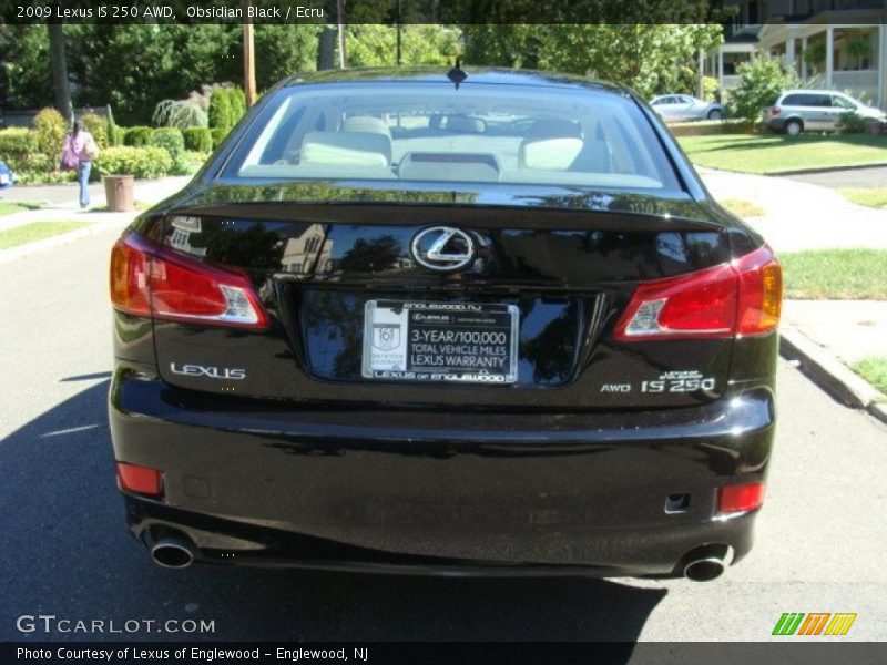 Obsidian Black / Ecru 2009 Lexus IS 250 AWD
