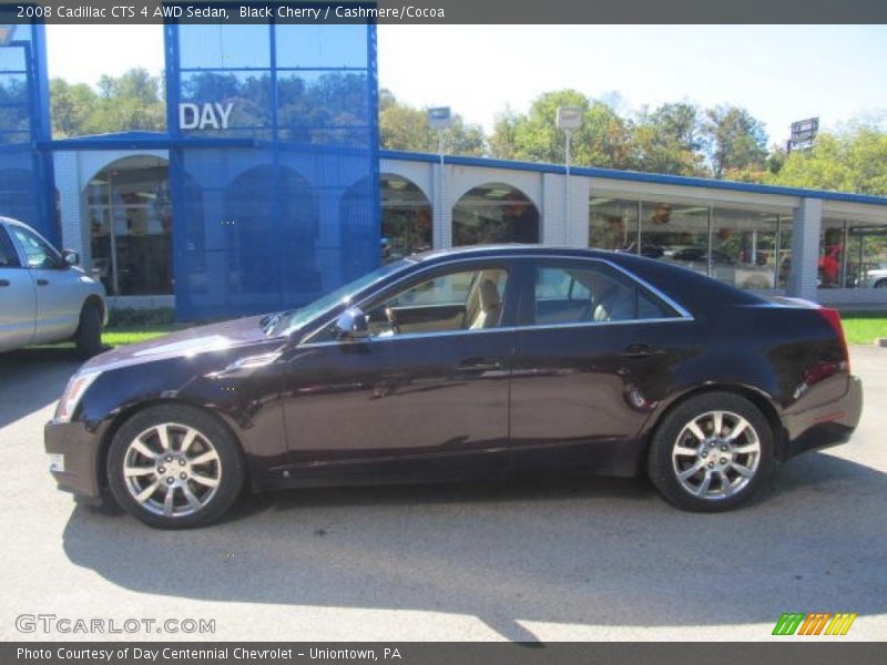 Black Cherry / Cashmere/Cocoa 2008 Cadillac CTS 4 AWD Sedan