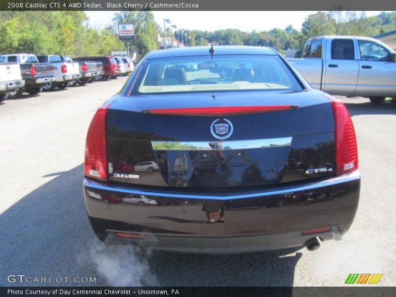 Black Cherry / Cashmere/Cocoa 2008 Cadillac CTS 4 AWD Sedan