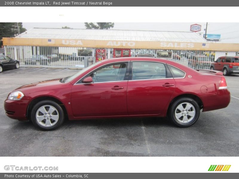 Red Jewel Tintcoat / Neutral Beige 2008 Chevrolet Impala LT