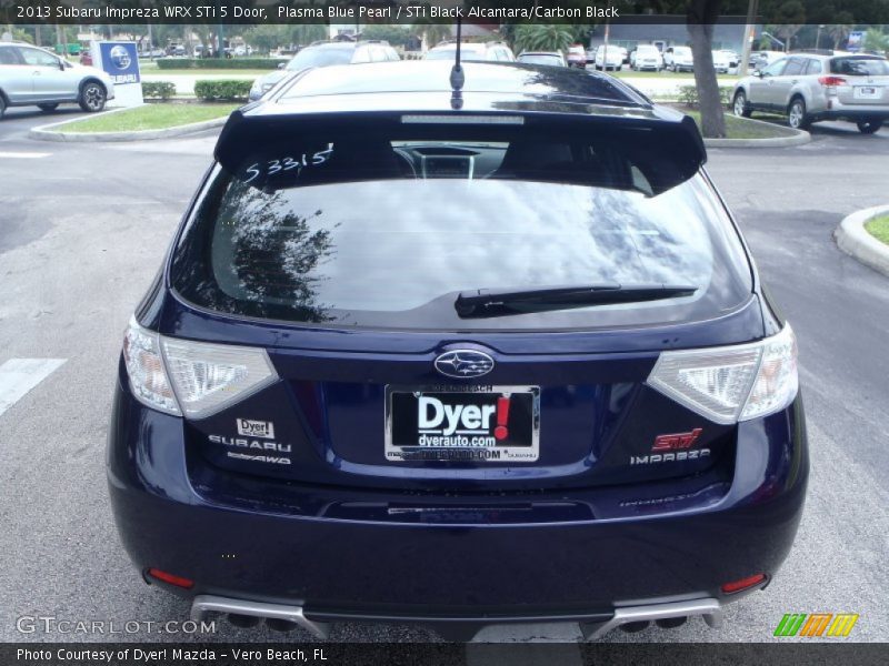 Plasma Blue Pearl / STi Black Alcantara/Carbon Black 2013 Subaru Impreza WRX STi 5 Door