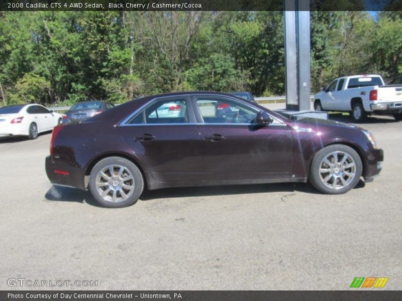 Black Cherry / Cashmere/Cocoa 2008 Cadillac CTS 4 AWD Sedan