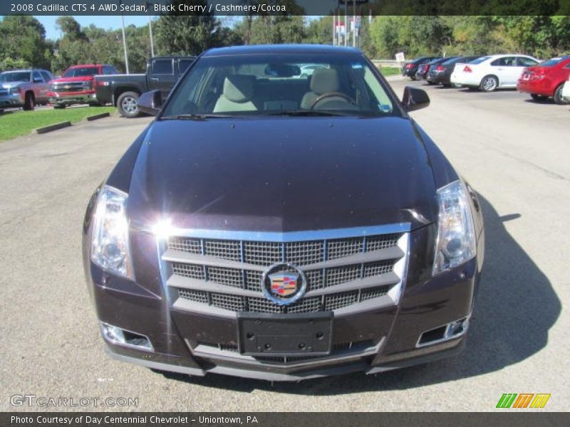 Black Cherry / Cashmere/Cocoa 2008 Cadillac CTS 4 AWD Sedan